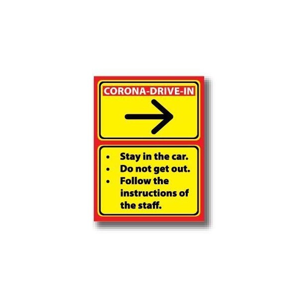 Ergomat 30in x 21in RECTANGLE SIGNS Corona-Drive-In DSV-SIGN 630 #7086 -UEN - main